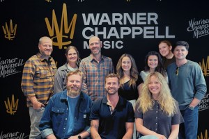 (L-R) Front Row: BJ Hill (WCM), Jimmy Robbins, Bethany Mako (WCM) Back Row: Matt Cottingham (Hunter Cottingham PLLC), Sarah Robbins (Mailbox Money Music), Austen Adams (WCM), Sophie Moll Ziegler (Mailbox Money Music), Julie Hess (WCM), Katy Wolaver (WCM), Austin Wells (Hunter Cottingham PLLC)