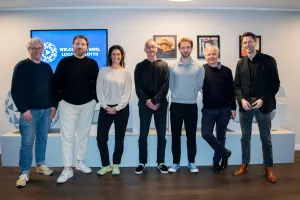 L to R: Hanno Fierdag (Lawyer BMG), Jasper Niebuhr (BMG), Jana Vejmelken (BMG), Luca Anzilotti, Matthias Adelsbach (BMG), Karsten Dropmann (Lawyer Luca Anzilotti), Philipp Neuhaus (BMG)